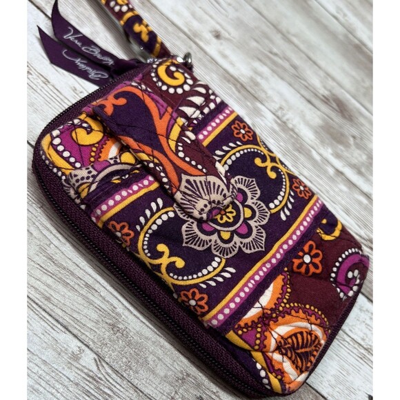 Vera Bradley Carry it All Wristlet RETIRED Safari Sunset Wallet 6" x 3.5" Purple - Picture 2 of 10